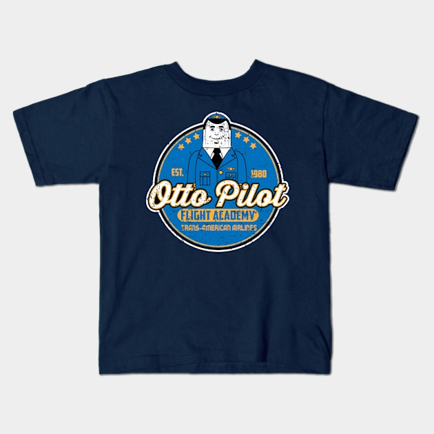 Otto Pilot flight academy Kids T-Shirt by SuperEdu